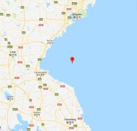 Reported unexploded bomb or mine off Lianyungang, China